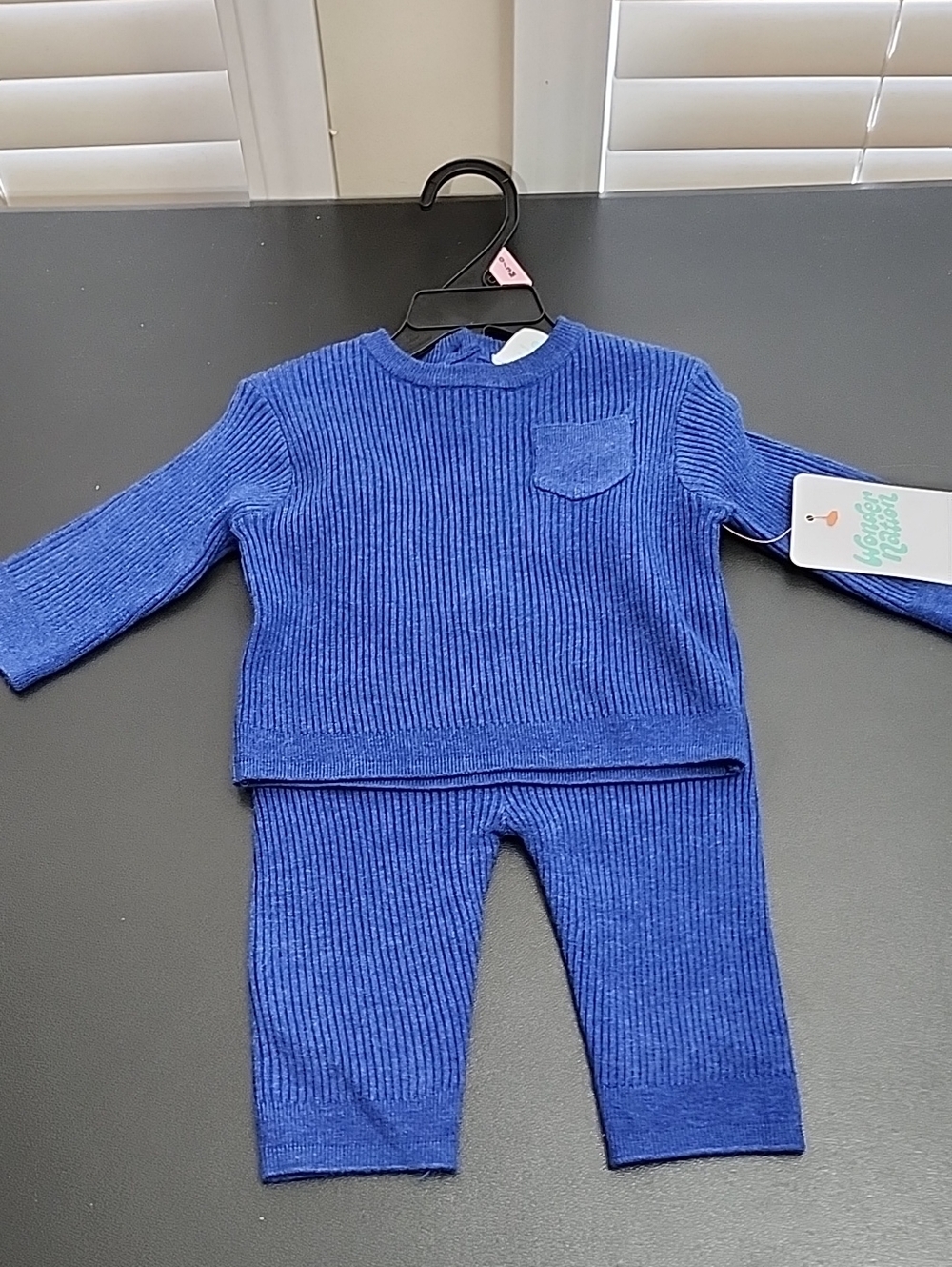 wonder nation Royal Blue Ribbed Knit Two-Piece Set